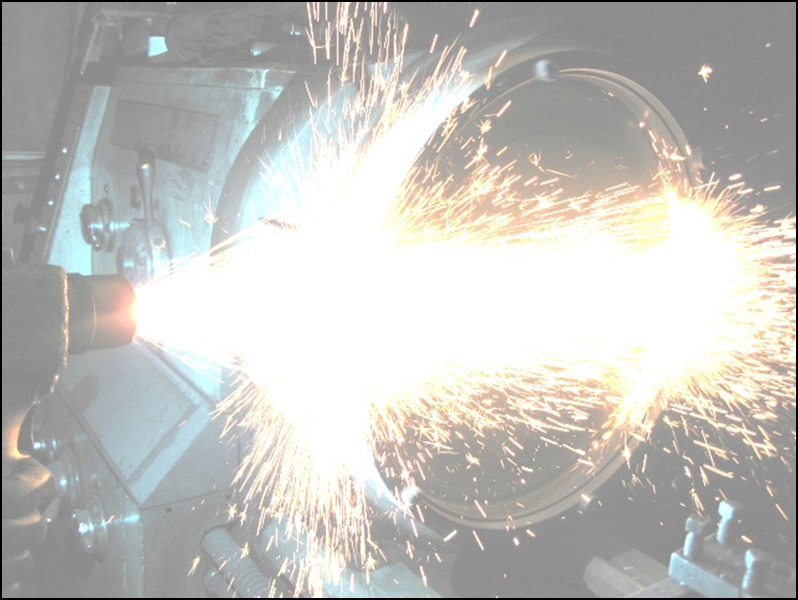 Figure 18: Example of metal spraying process